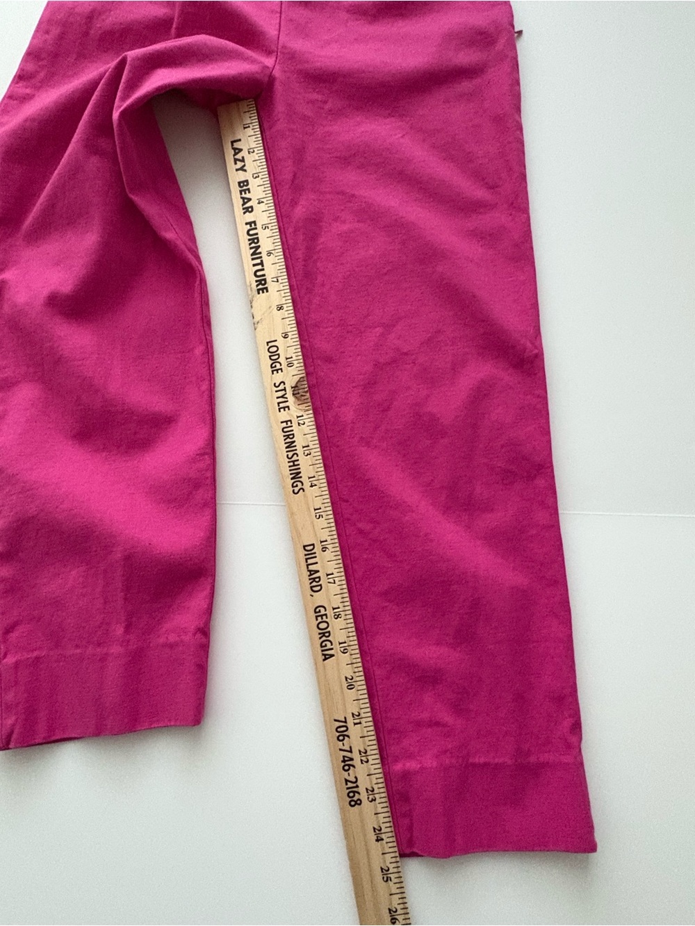 Frances Valentine Pink Cropped Stretch Pants Size 6 Cotton Blend Ankle Slim - Picture 7 of 13